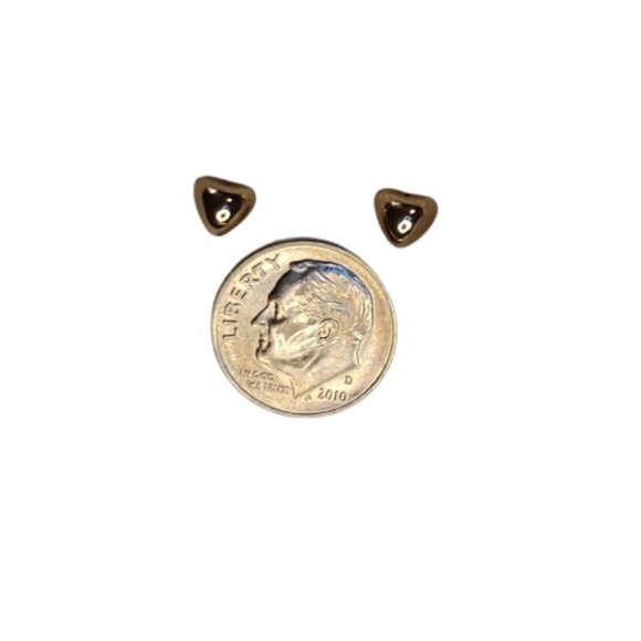 Small Gold Heart Stud Earrings New without Tags NWOT - Picture 2 of 2